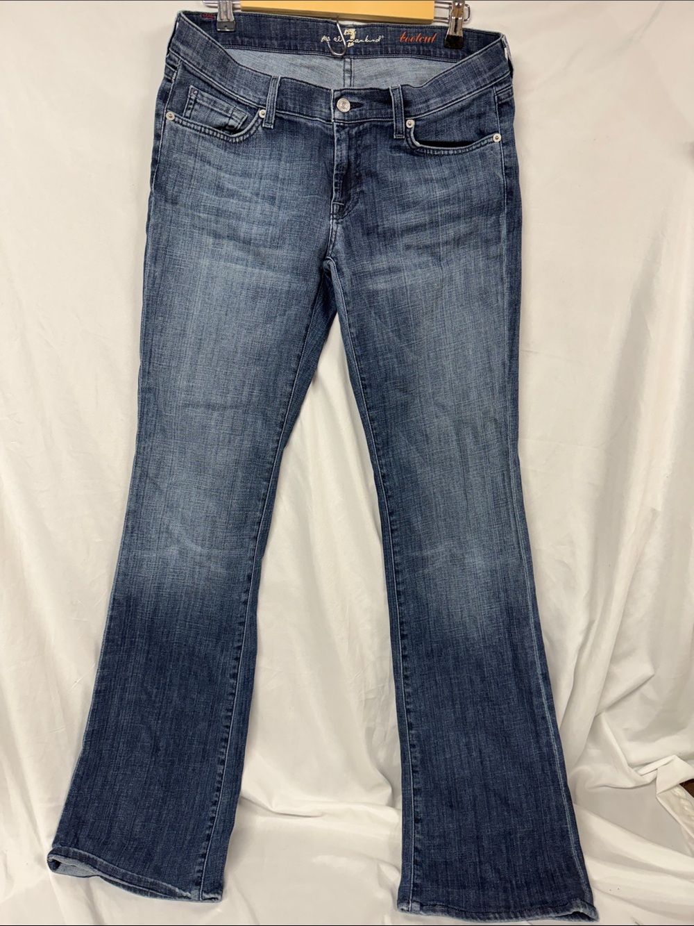 7 For All Mankind Women's Medium Blue Flare Jeans
